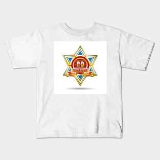 Police Golden Badge Emblem Kids T-Shirt